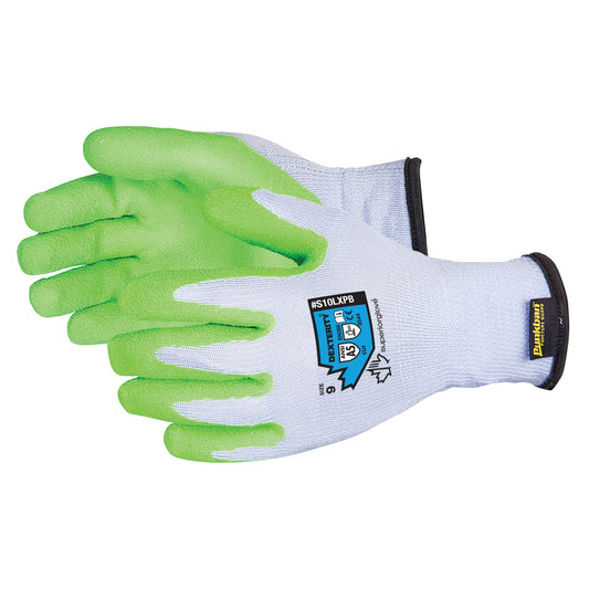 Superior Glove Works Ltd. Dexterity® Knit Gloves, Size Large/9, 10 Gauge, Rubber Latex Coated, Punkban™ Shell, ANSI/ISEA 105 Level 5