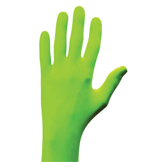Showa N-Dex® Gloves, X-Large, Nitrile, 5-mil, Powder-Free, Green