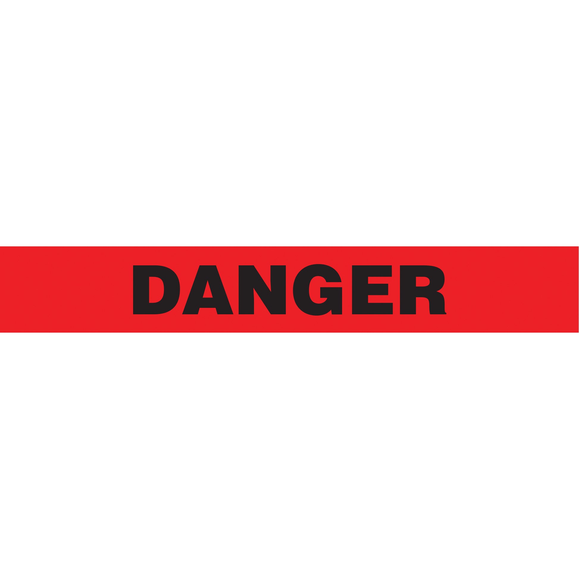 Incom Top Tape & Label Barricade Tape, English, 3" W x 1000' L, 3 mils, Black on Red