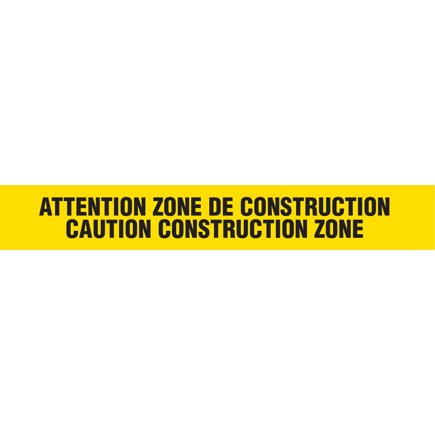 Incom Top Tape & Label Barricade Tape, Bilingual, 3" W x 1000' L, 3 mils, Black on Yellow