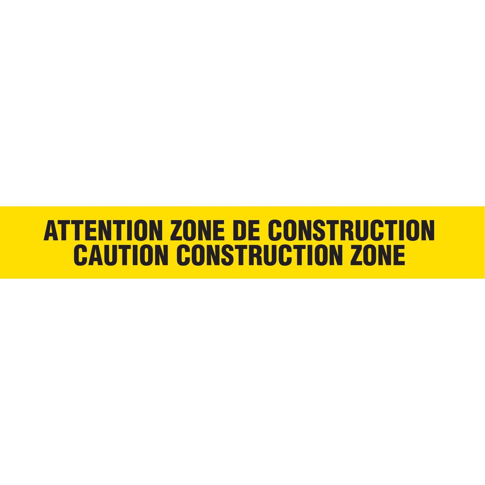 Incom Top Tape & Label Barricade Tape, Bilingual, 3" W x 1000' L, 3 mils, Black on Yellow