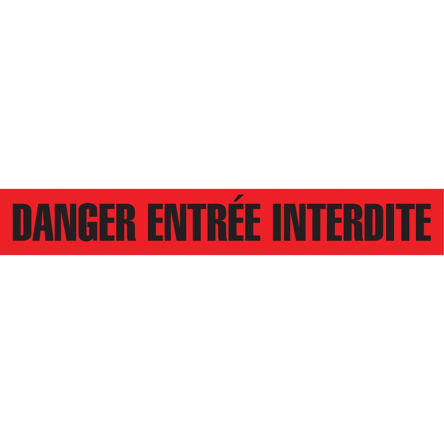 Incom Top Tape & Label Barricade Tape, French, 3" W x 1000' L, 3 mils, Black on Red