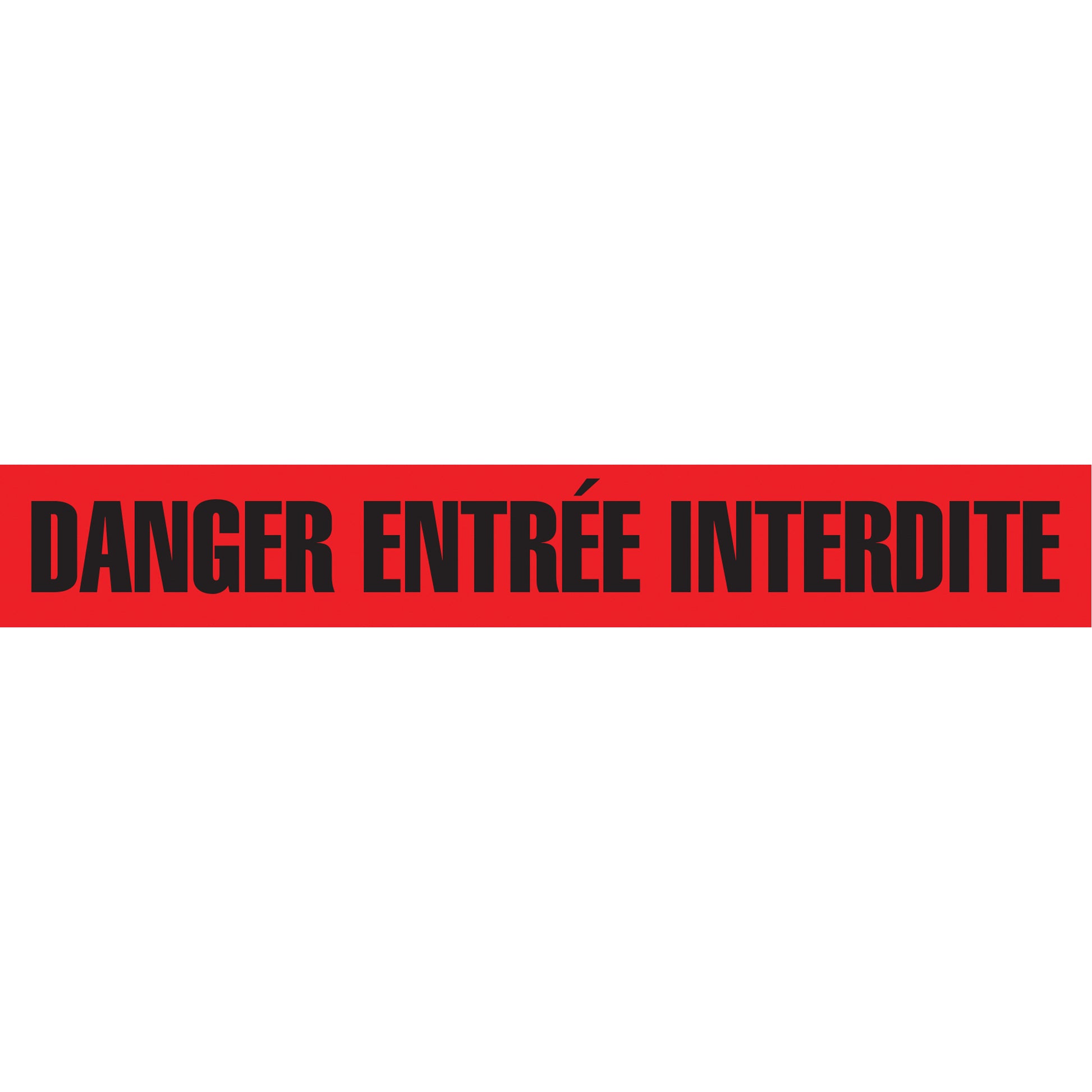Incom Top Tape & Label Barricade Tape, French, 3" W x 1000' L, 3 mils, Black on Red