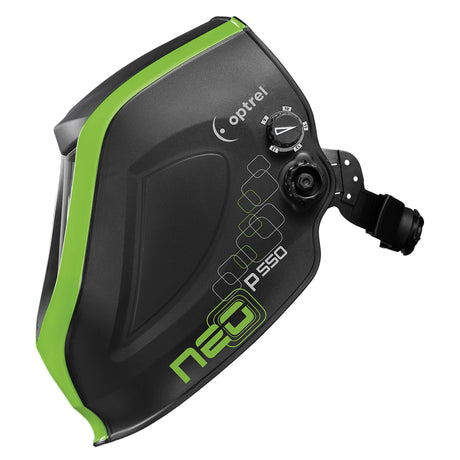 P550 Welding Helmet, 3.94" L x 1.97" W View Area, 4/9 - 13 Shade Range, Black/Green