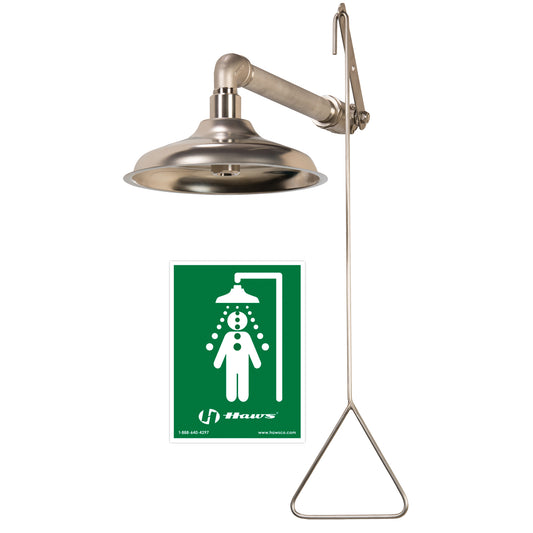 Haws All Stainless Steel Drench Shower, Wall-Mount