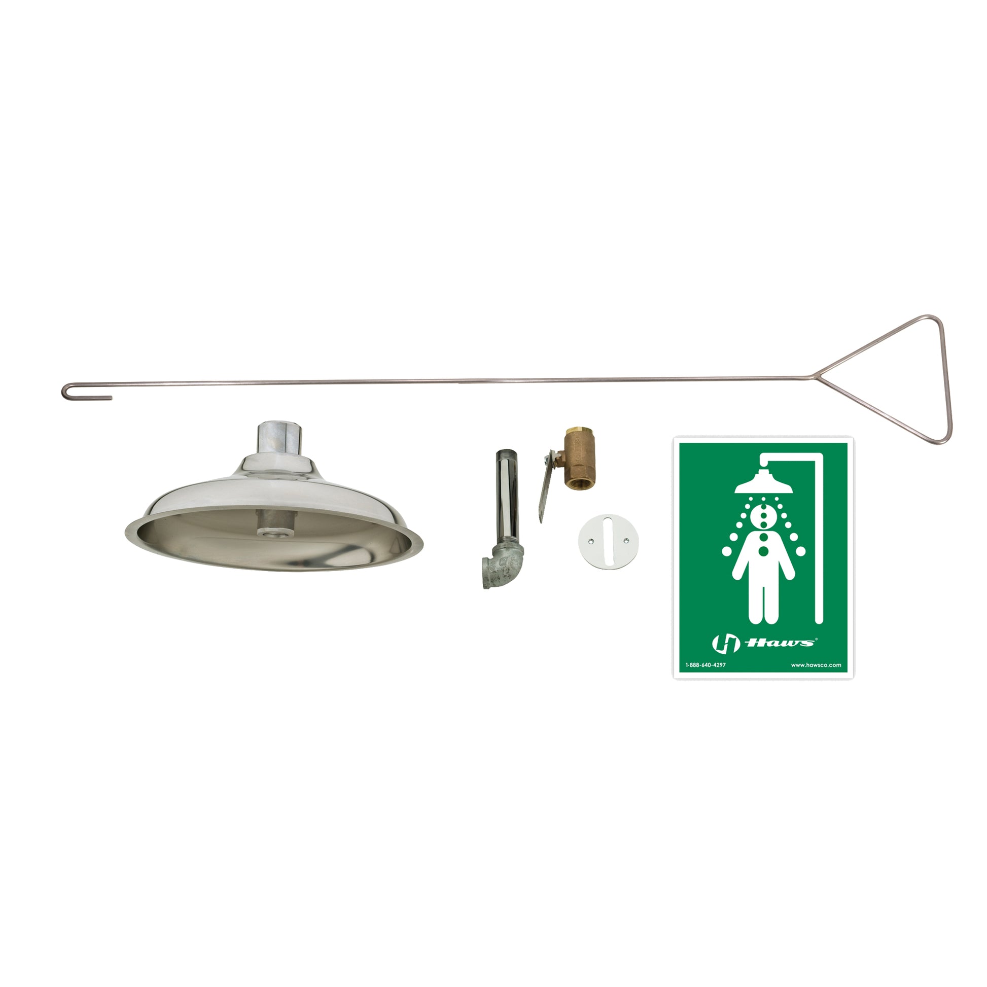 Haws Concealed Drench Shower, Ceiling-Mount