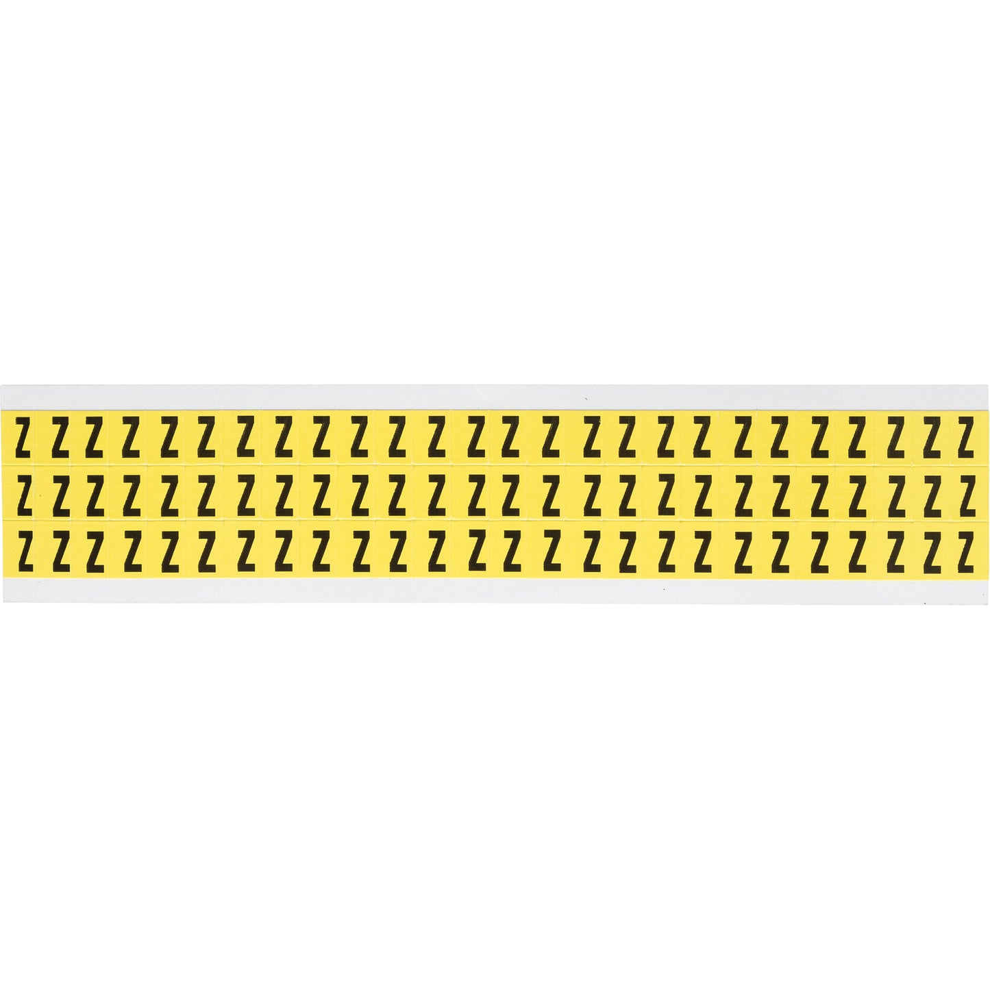 Brady Repositionable Individual Number & Letter Labels, Z, 3/8" H, Black on Yellow