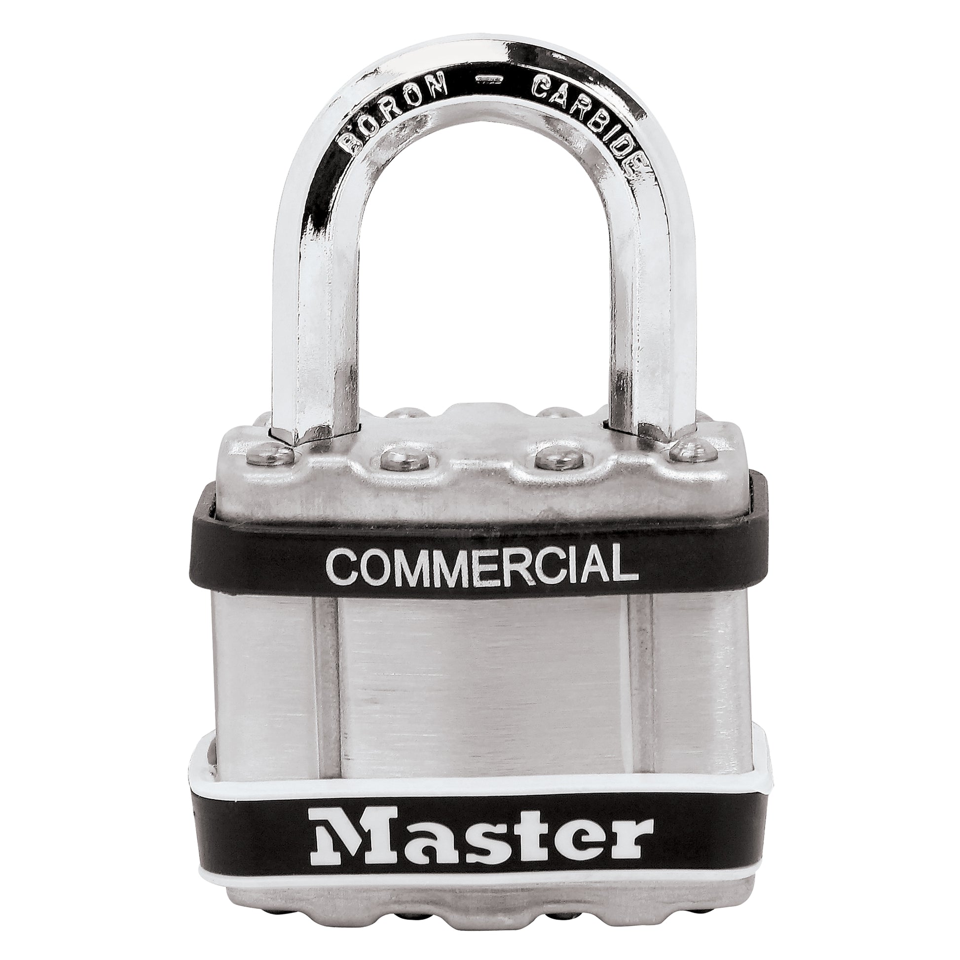 Master Lock Commercial Magnum Padlock, Keyed Different, Laminated Steel, 1-3/4" Width