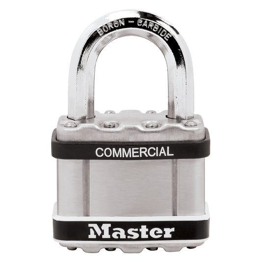 Master Lock Commercial Magnum Padlock, Keyed Different, Laminated Steel, 2" Width