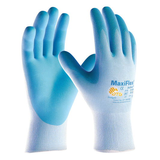 Protective Industrial Products ATG MaxiFlex® Ultra Lightweight Coated Gloves, 10/X-Large, Foam Nitrile Coating, 15 Gauge, Nylon Shell