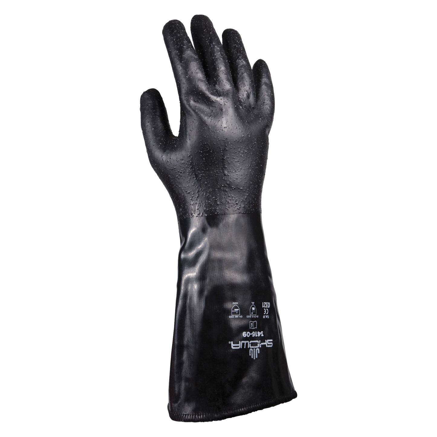 Showa 3416 Gloves, Size X-Large, 13 Gauge, Foam Neoprene Coated, HPPE Shell, EN 388 Level 5