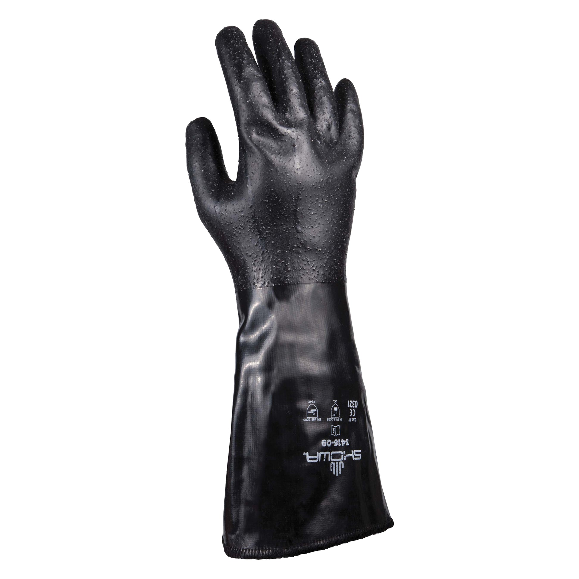 Showa 3416 Gloves, Size X-Large, 13 Gauge, Foam Neoprene Coated, HPPE Shell, EN 388 Level 5