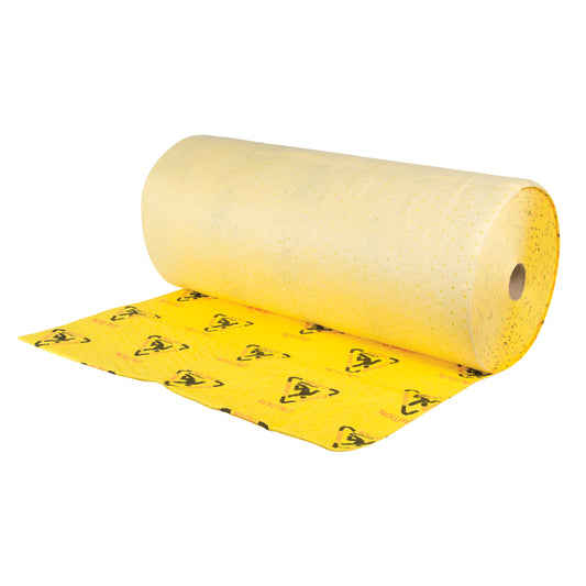 Zenith Safety Products Caution Rolls -High Visibility Absorbents, Heavyweight, 150' L x 36" W, 57 gal. Absorbancy