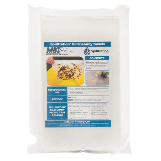  Spilltration™ Oil Shammy Towels, Oil Only, 16" x 10", 29 gal. Absorbancy