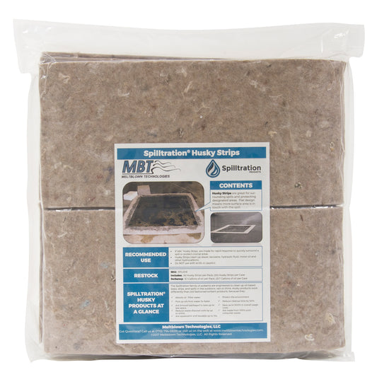  Spilltration™ Husky Strips, Oil Only, 64" x 8", 4 gal. Absorbancy