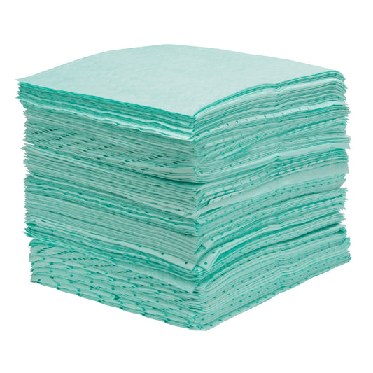 Zenith Safety Products Bonded Sorbent Pads, Hazmat, 15" x 18", 30 gal. Absorbancy