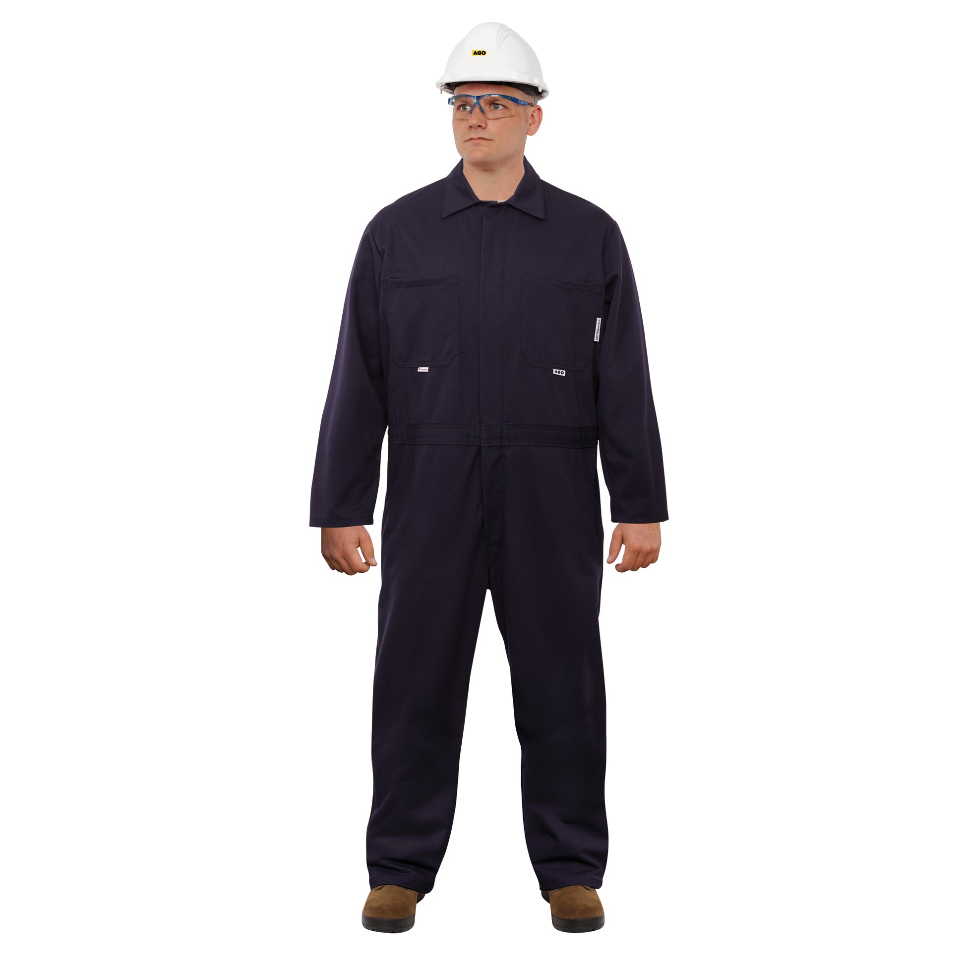 AGO Industries UltraSoft® Arc Flash & FR Coveralls, Size 60, Navy Blue, 12.4