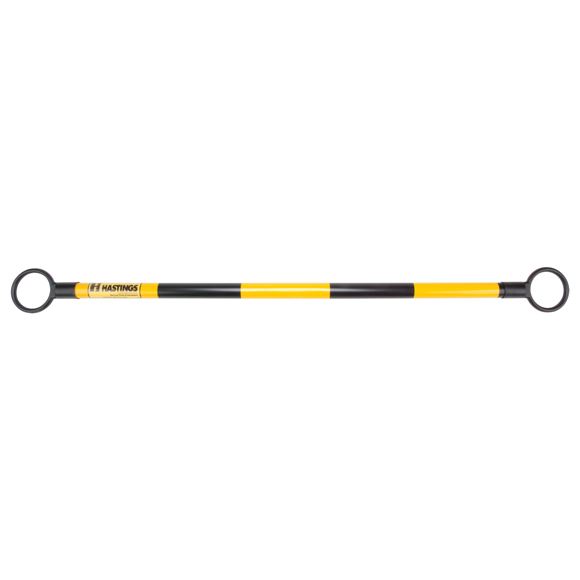  Telescopic Barricade Bar, 85" Extended Length, Black/Yellow