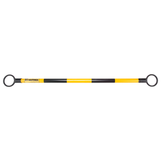  Telescopic Barricade Bar, 85" Extended Length, Black/Yellow