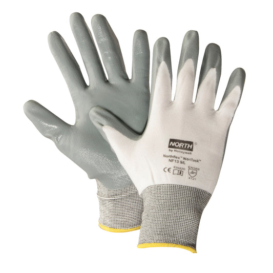 Honeywell NorthFlex Nitri Task™ Gloves, Large, Nitrile Coating, 13 Gauge, Nylon Shell