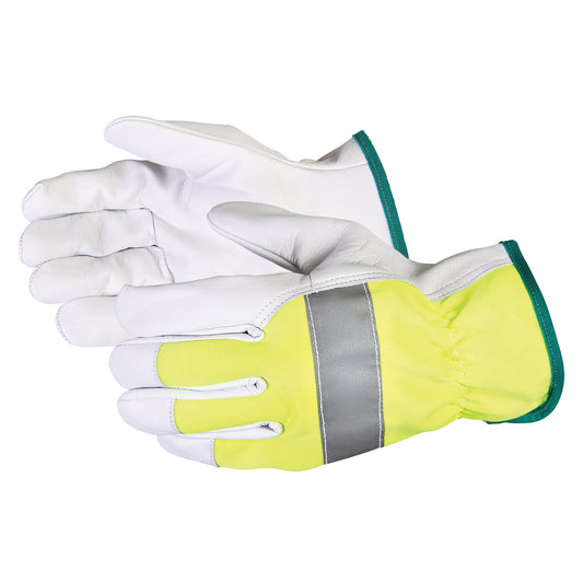 Superior Glove Works Ltd. Endura® Hi-Viz Reflective Driver's Gloves, Large, Grain Goatskin Palm