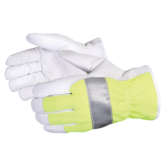Superior Glove Works Ltd. Endura® Hi-Viz Reflective Driver's Gloves, Large, Grain Goatskin Palm, Thinsulate™ Inner Lining