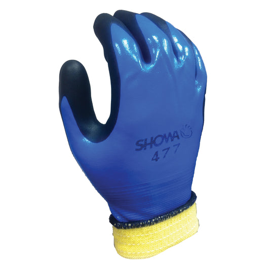 Showa Coated Gloves, Medium, Foam Nitrile Coating, 12 Gauge, Nylon Shell