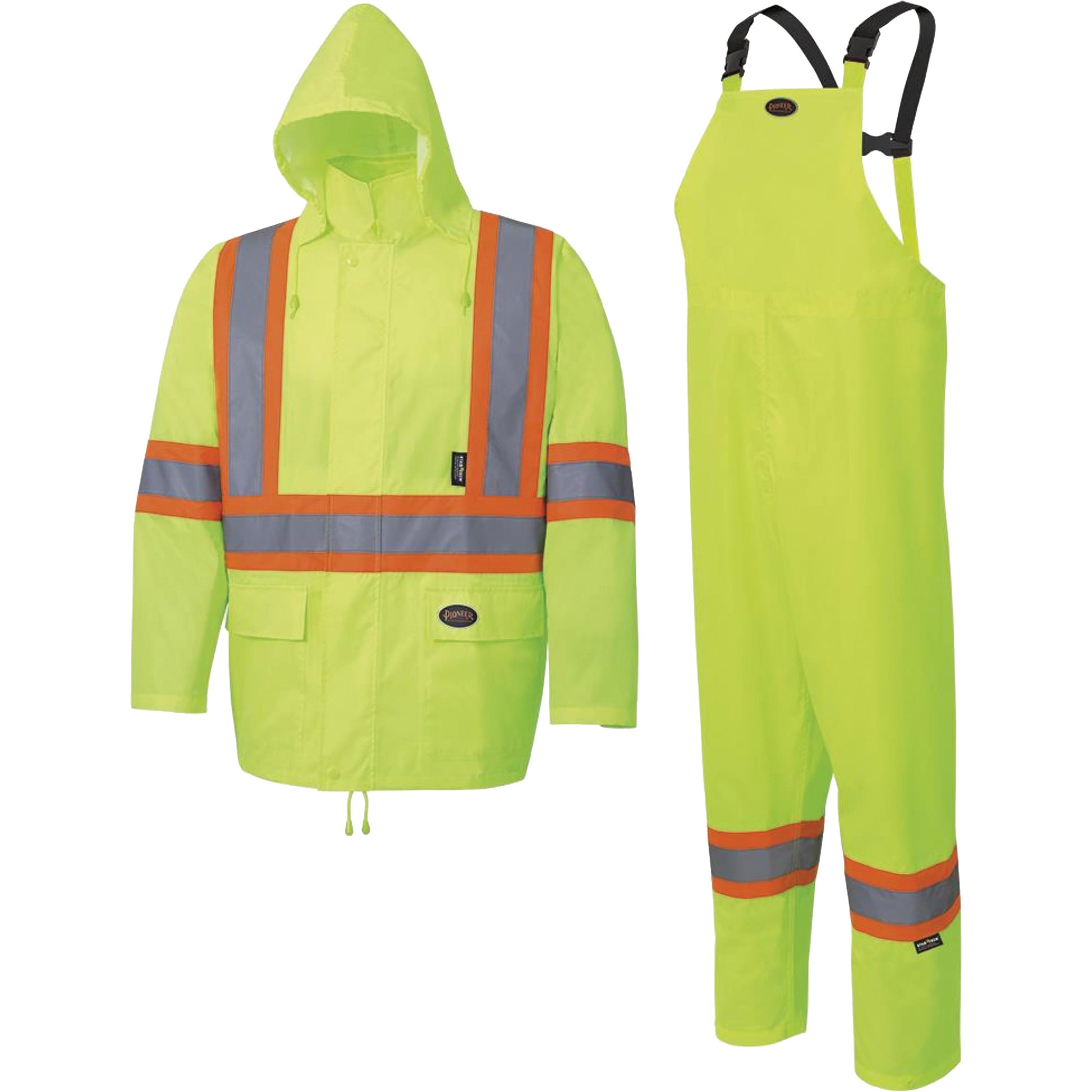 Pioneer 5619 150D Oxford Rain Suit, Polyester, Small, Lime-Yellow