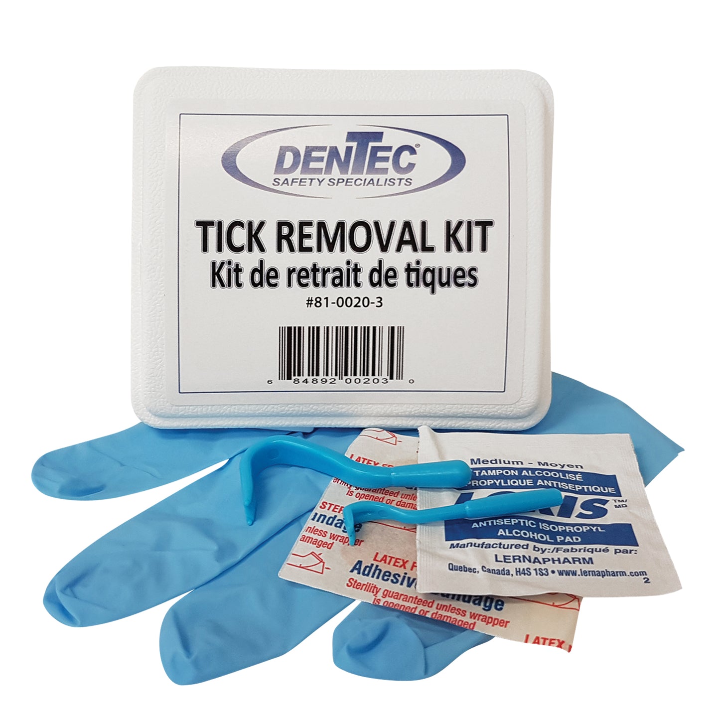 Dentec Tick Safety Kit, Class 1 Medical Device, Plastic Box
