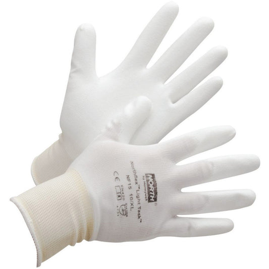 Honeywell North® NorthFlex Light Task™ Coated Gloves, 10/X-Large, Polyurethane Coating, 15 Gauge, Nylon Shell