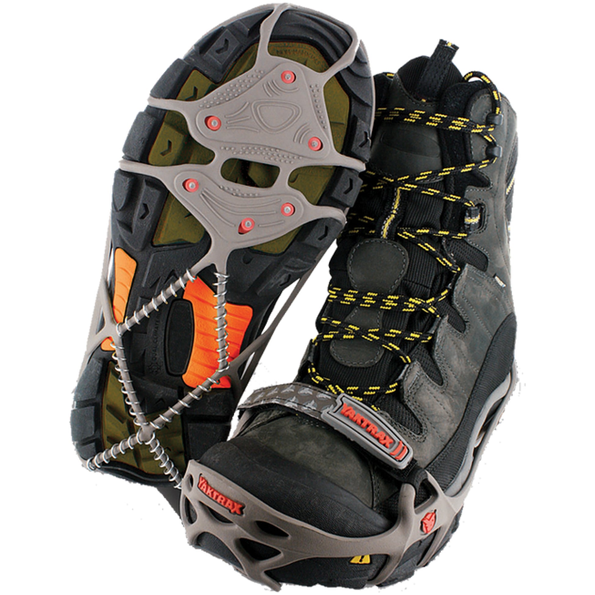  Yaktrax® Work Boot Traction Device, Steel, Stud/Coil Traction, Medium