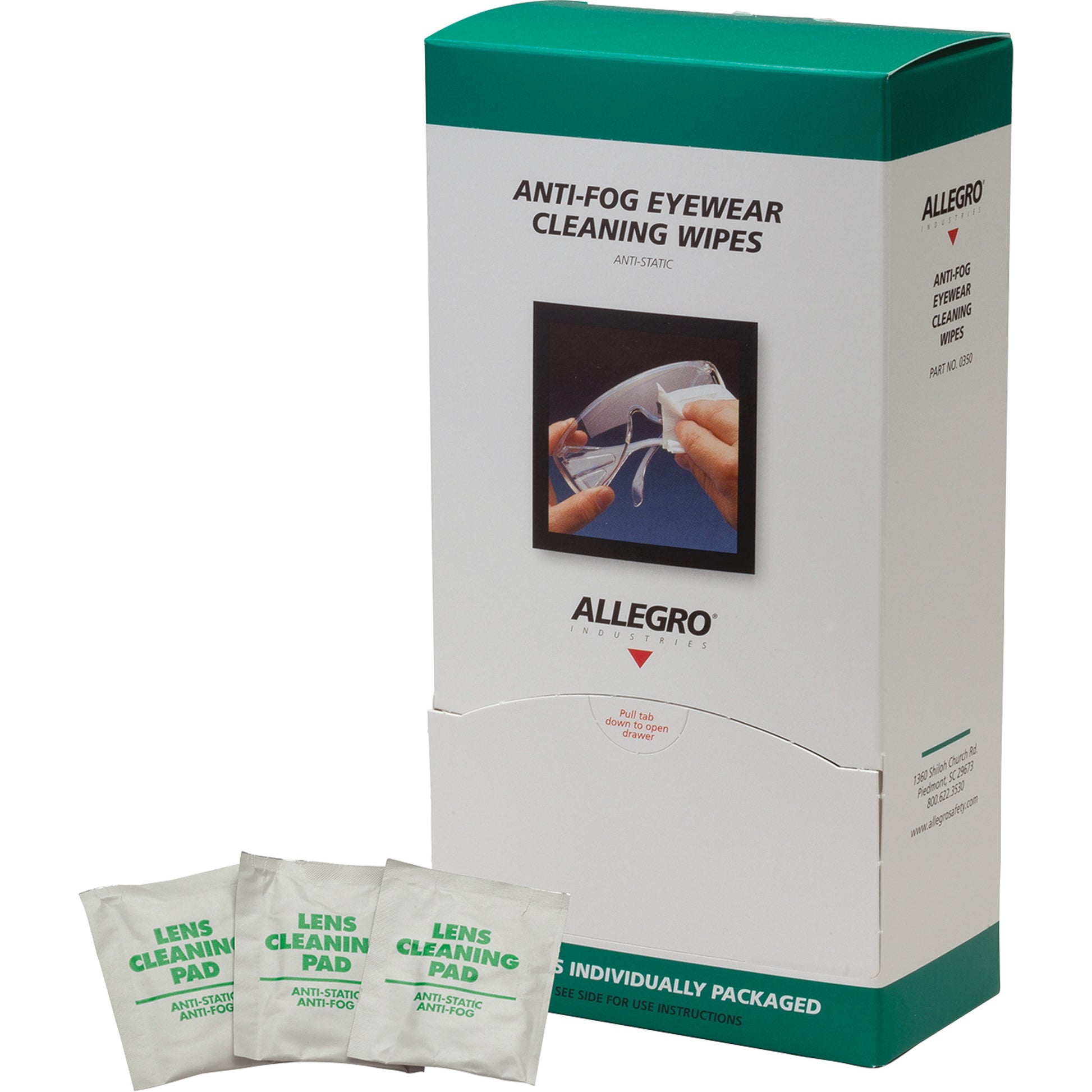 Allegro Industries Eyewear Cleaning Wipes, 5" x 8", Pack Of 100