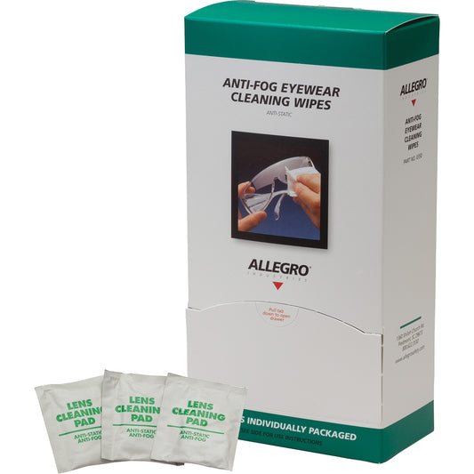Allegro Industries Eyewear Cleaning Wipes, 5" x 8", Pack Of 100