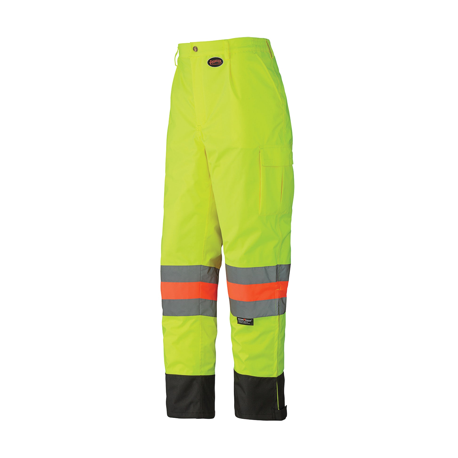 Pioneer 6039 Traffic Control Waterproof Safety Pant, Polyester, Large, High Visibility Lime-Yellow