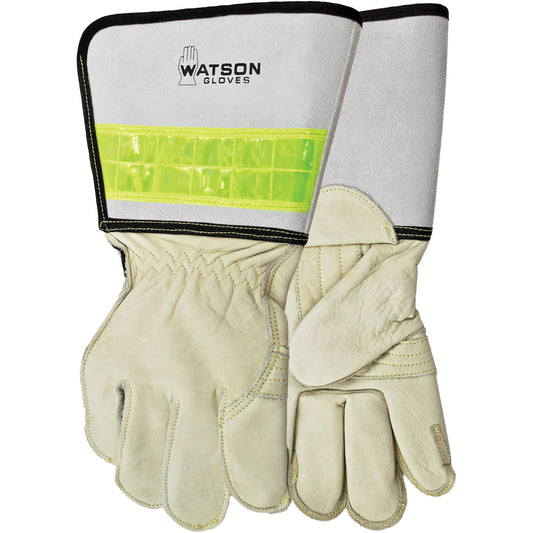 Watson Gloves Circuit Breaker Linesman Welding Gloves, Grain Cowhide, Size X-Large