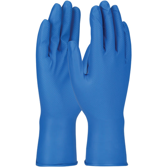 Protective Industrial Products Grippaz™ Gloves, Large, Nitrile, 8-mil, Powder-Free, Blue