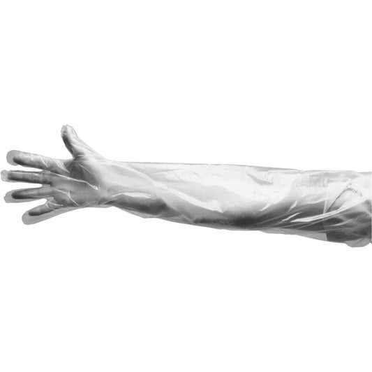 Almedic Disposable Gloves, Large, Polyethylene, 9-mil, Powdered, Clear