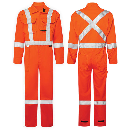 IFR Workwear UltraSoft® 7 oz. High-Visibility Deluxe Coveralls, Size 48, Orange