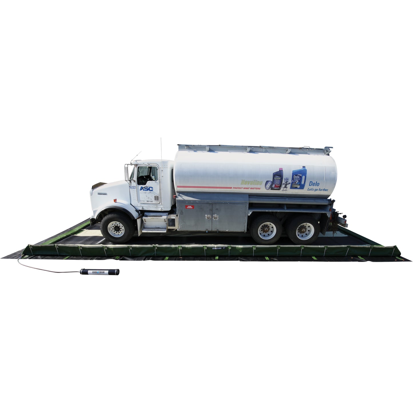 SEI Industries Ride-Side Berm™ Secondary Containment for Vehicles, 7,500 US gal. Capacity, 20' W x 40' L x 15" H, L-Bracket