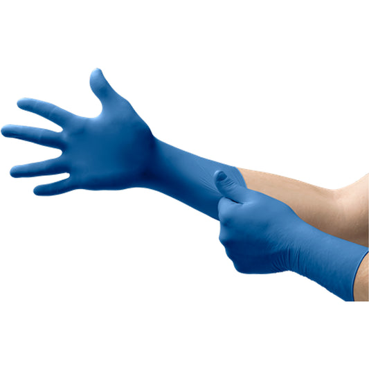 Microflex UltraSense® EC Gloves, 2X-Large, Nitrile, 5-mil, Powder-Free, Blue, Class 2