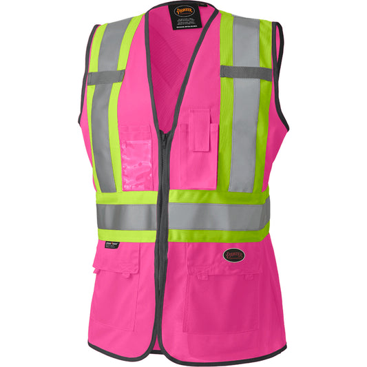 Pioneer 139PK Women's Safety Vest, Pink, X-Large, Polyester