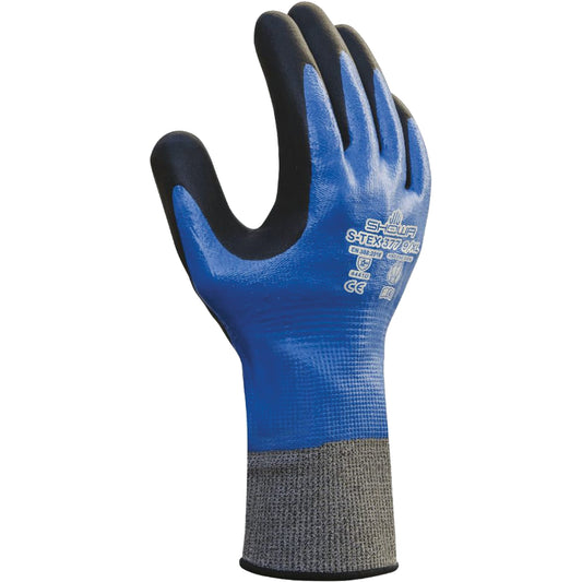 Showa S-TEX 377 Gloves, Size 6/Small, 13 Gauge, Nitrile/Foam Nitrile Coated, Nylon/Stainless Steel Shell, ASTM ANSI Level A4/EN 388 Level 4