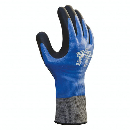 Showa S-TEX 377 Gloves, Size 2X-Large/10, 13 Gauge, Nitrile/Foam Nitrile Coated, Nylon/Stainless Steel Shell, ASTM ANSI Level A4/EN 388 Level 4