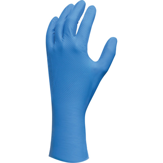 Showa Lightweight Gloves, 9/Large, Nitrile, 9-mil, Powder-Free, Blue