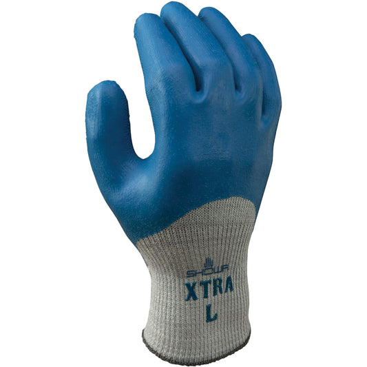 Showa ATLAS 305 Seamless Dipped Gloves, 8/Medium, Rubber Latex Coating, 10 Gauge, Polyester/Cotton Shell