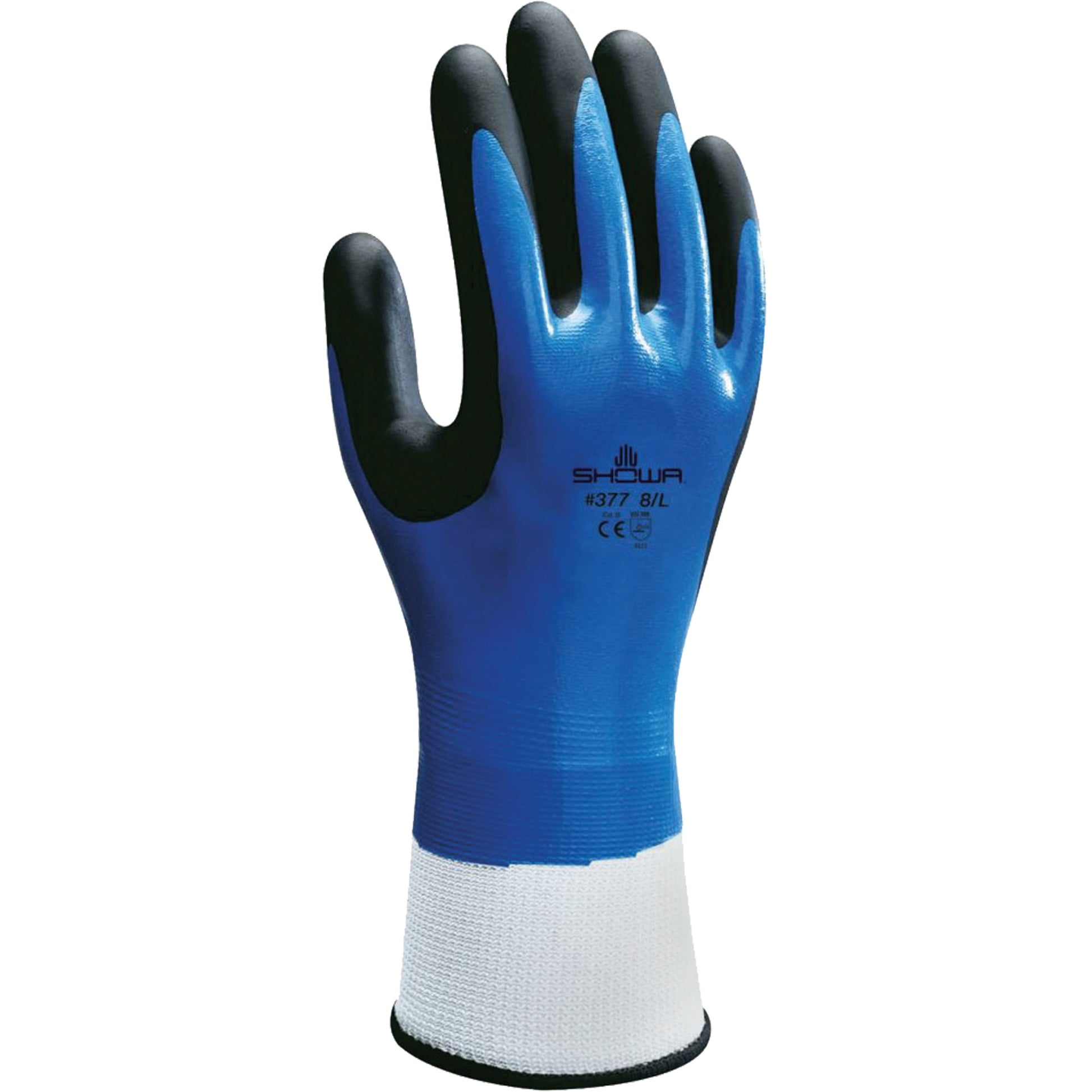 Showa 377-IP Coated Impact Gloves, 9/X-Large, Synthetic Palm, Elastic/Knit Wrist Cuff