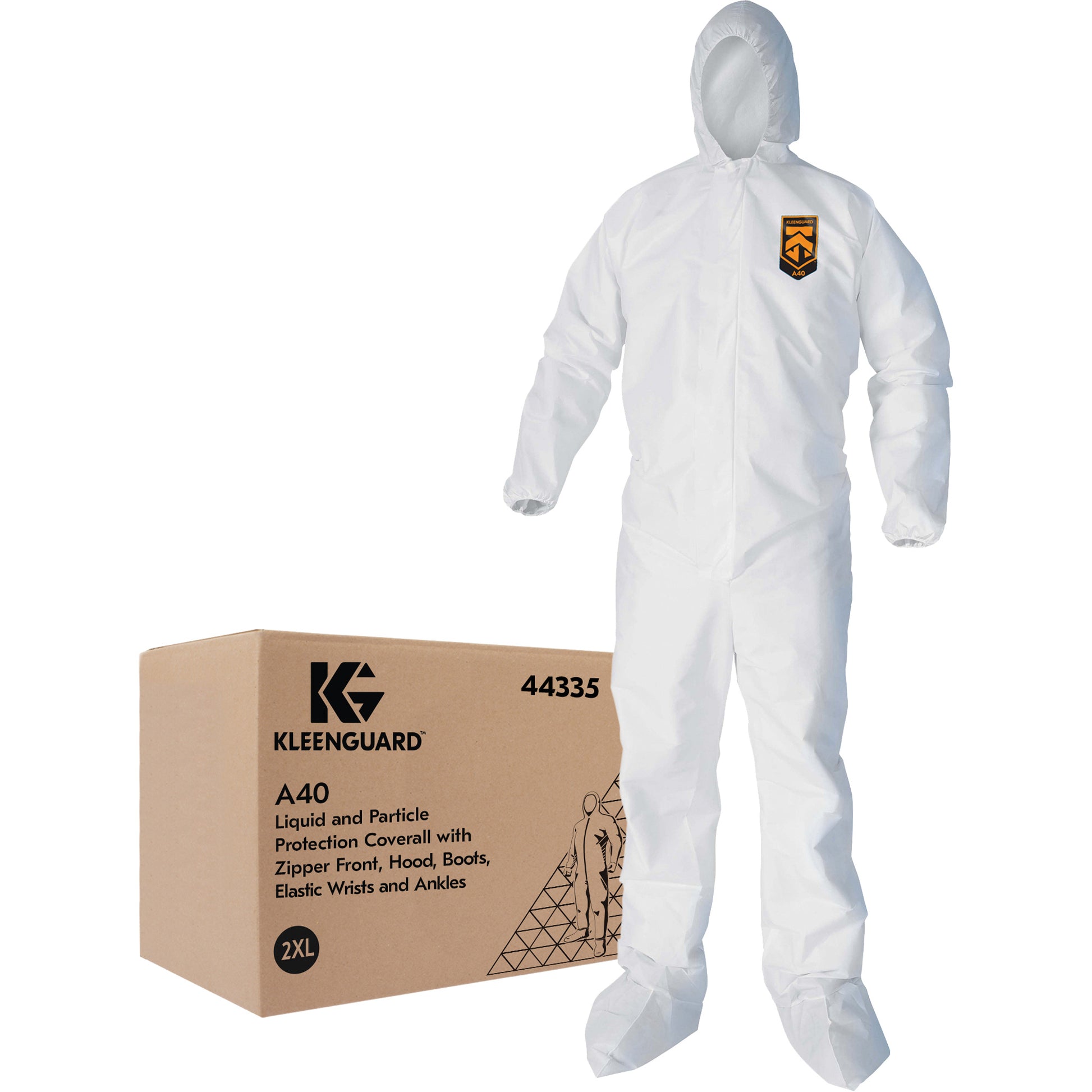 Ansell Kleenguard™ A40 Coveralls, 2X-Large, White, Microporous