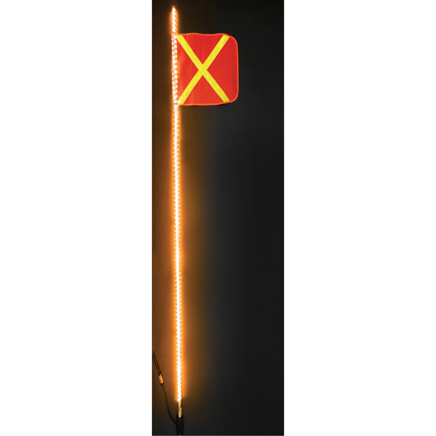  Safety Whip® Heavy-Duty LED Whips, Hitch Mount, 8 High, Orange with Reflective X