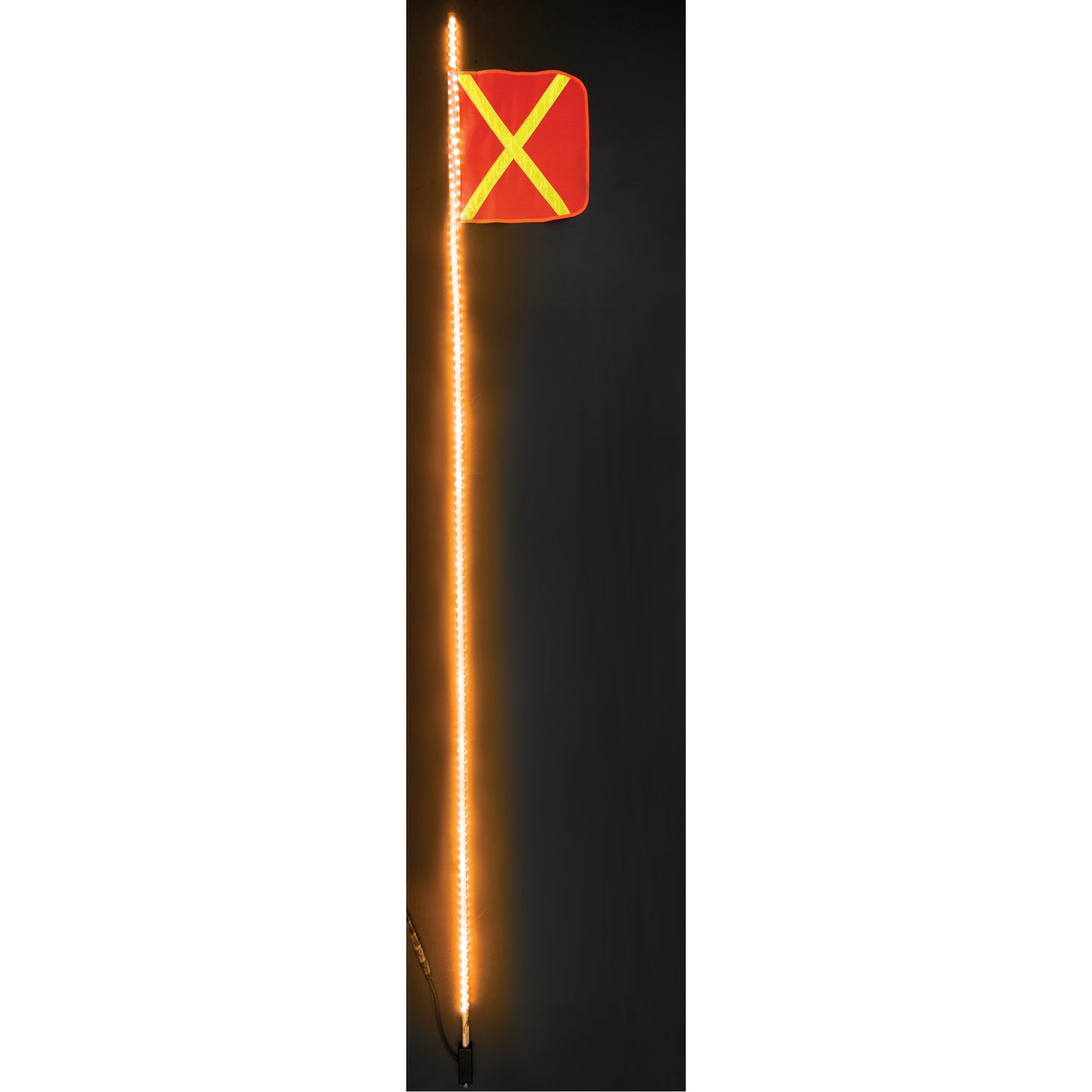  Safety Whip® Heavy-Duty LED Whips, Hitch Mount, 10 High, Orange with Reflective X