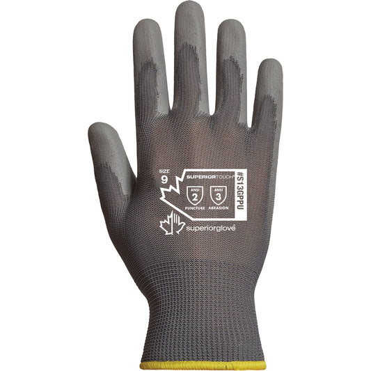 Superior Glove Works Ltd. Superior Touch® String Knit Gloves, 10/X-Large, Polyurethane Coating, 13 Gauge, Polyester Shell